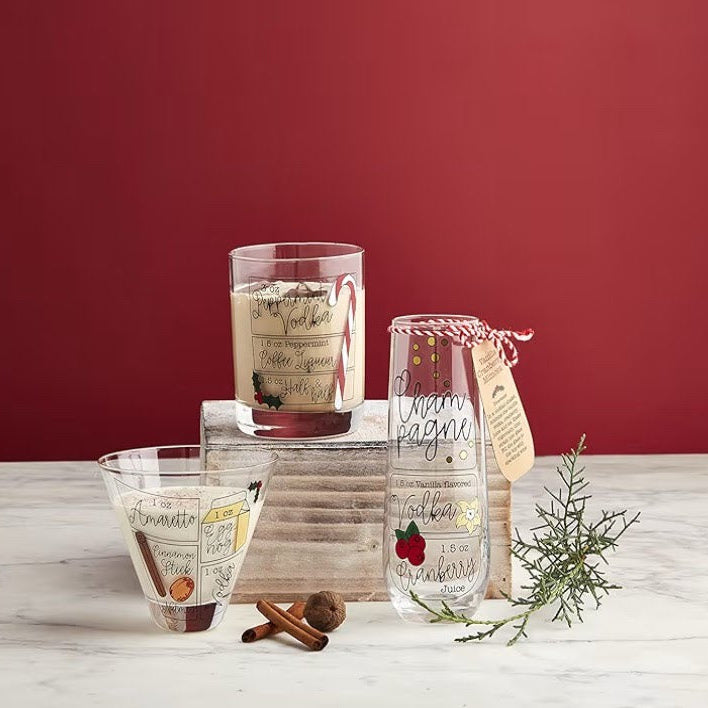 Mud Pie Eggnog Martini Glass