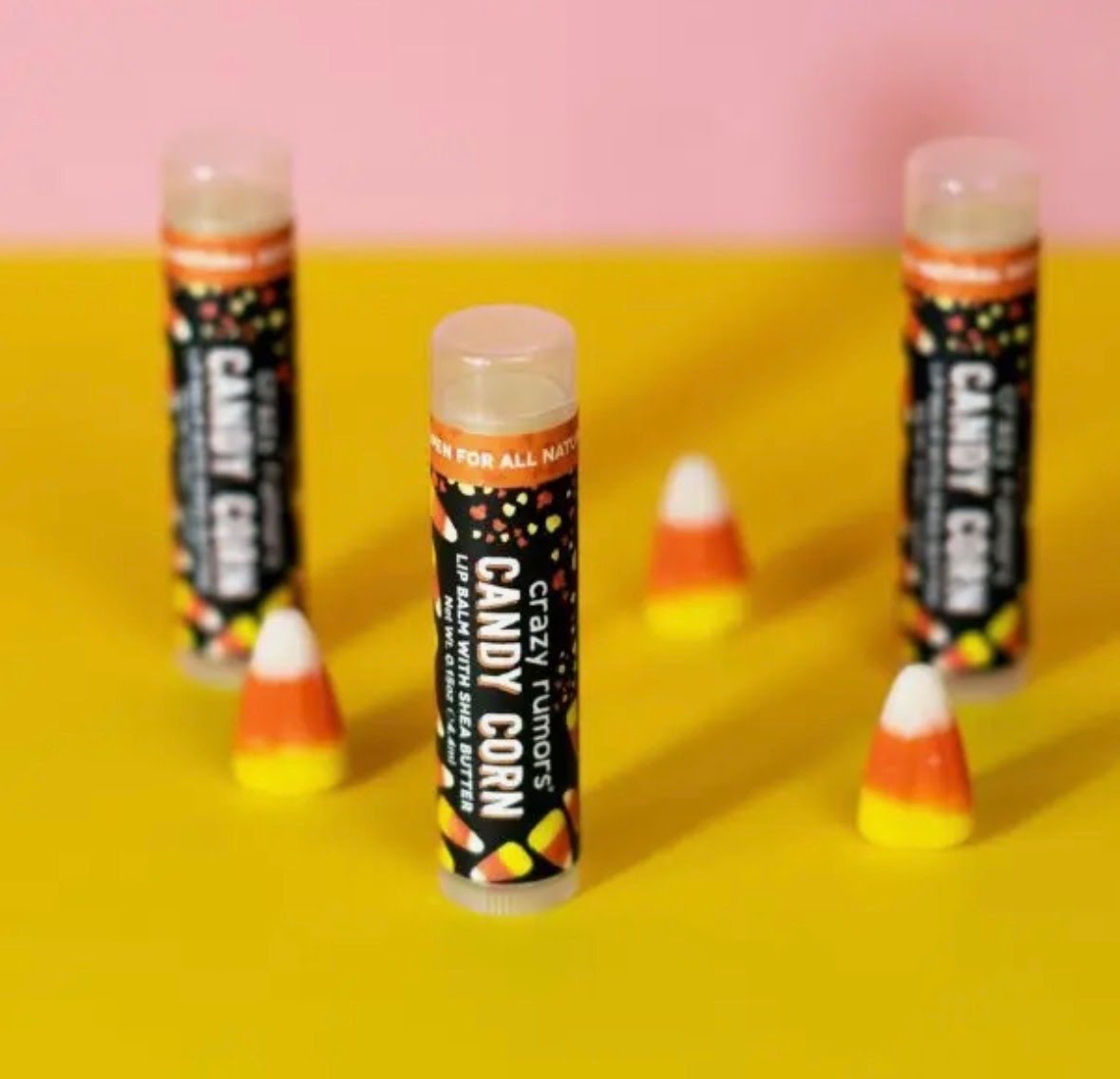 Crazy Rumors Candy Corn Lip Balm