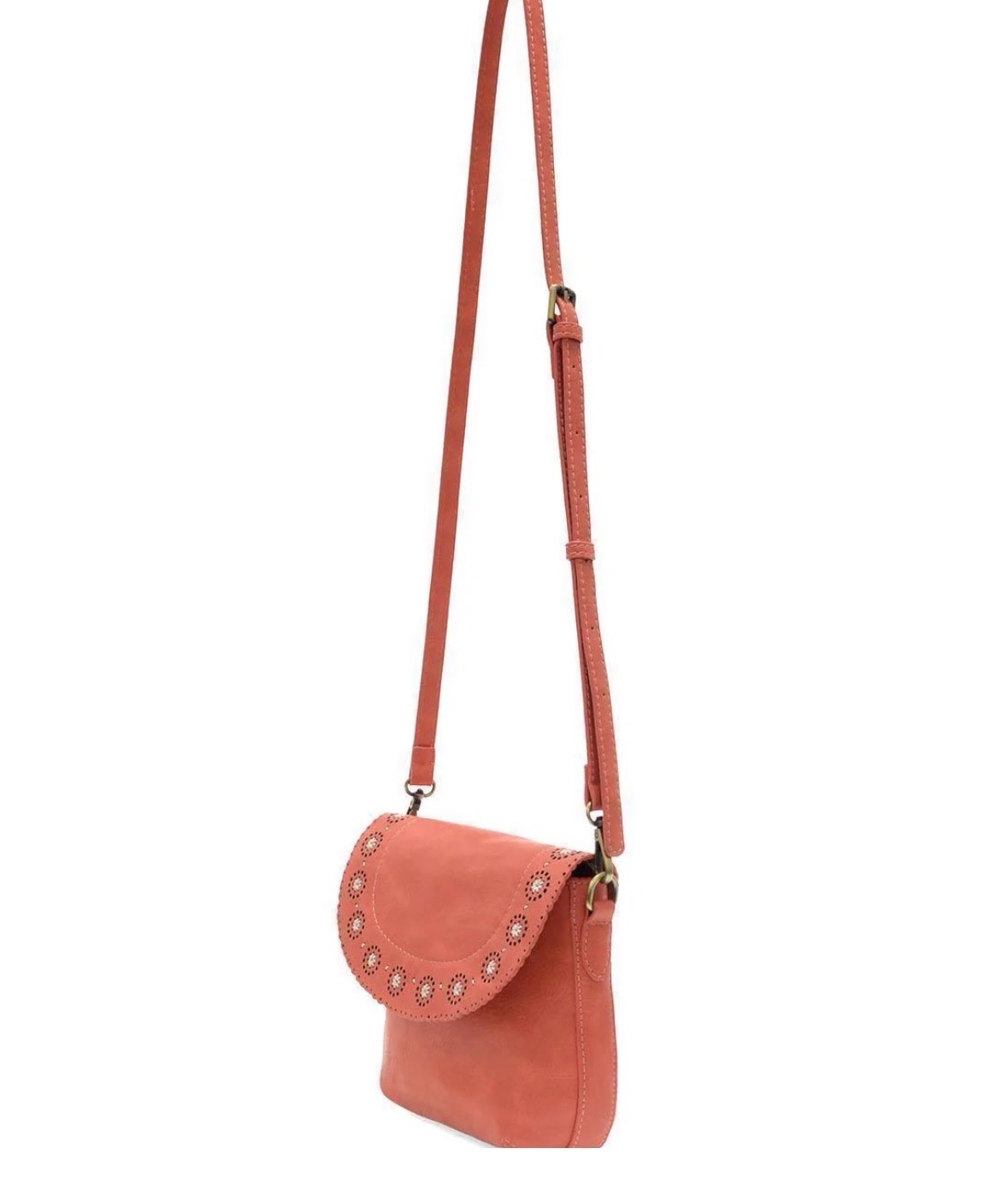 Joy Susan Lazer Cut Daisy Flap Crossbody