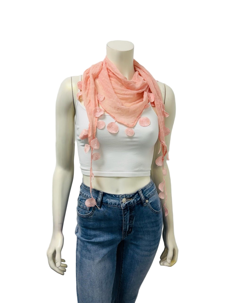 Triangle Lace Coin Scarf