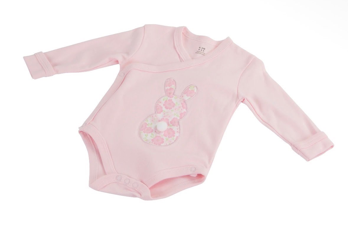Baby Girl 3 Piece Bunny Snapsuit Outfit