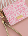 Lilly Pulitzer Conch Shell Pink Zee Bebe Print Snap Card Case