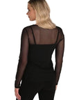 Frank Lyman Mesh Overlay Top 266148