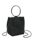 JEN & CO. Luna Black Rhinestone Clutch