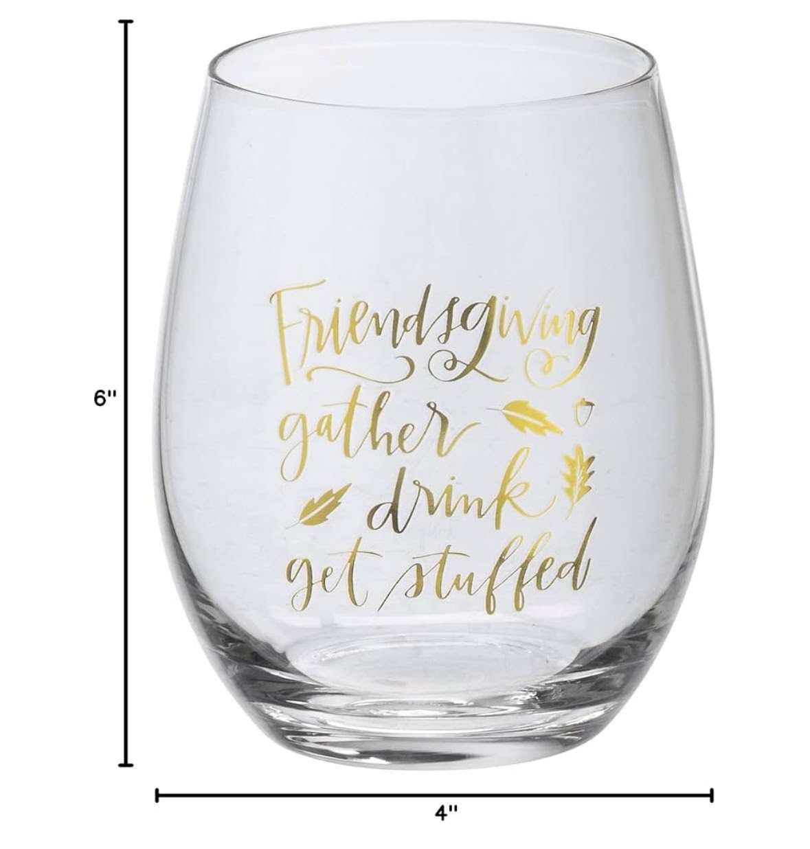 Friendsgiving Stemless Wine Glass