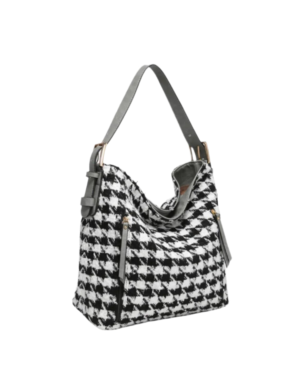JEN &amp; CO. Alexa Houndstooth Hobo Bag