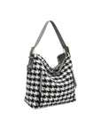JEN & CO. Alexa Houndstooth Hobo Bag