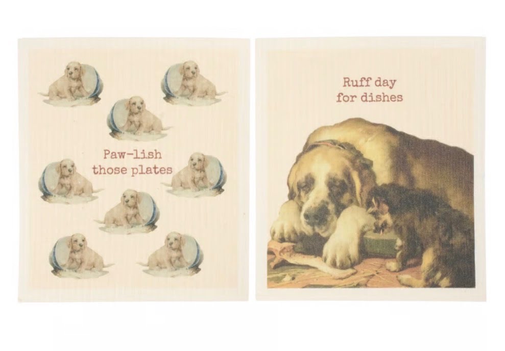 Ruff Day Swedish Dishcloth Duo