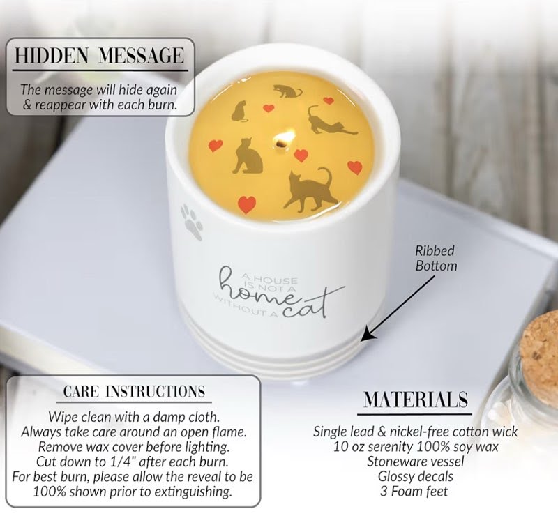 Wax Reveal Cat Candle