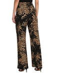 Frank Lyman Wide Leg Leopard Palm Pants 266151