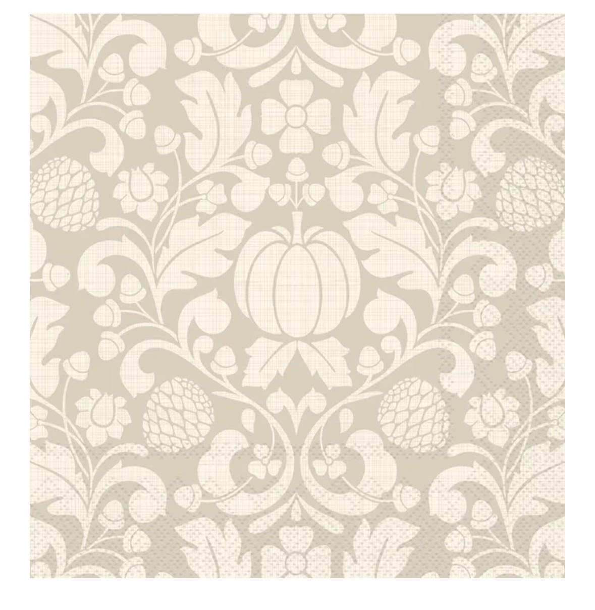 Cream Pumpkin Cocktail Napkins