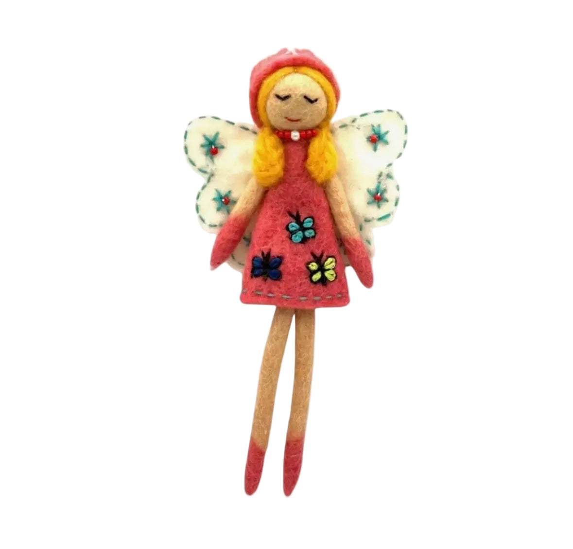 Pink Butterfly Blossom Girl Ornament