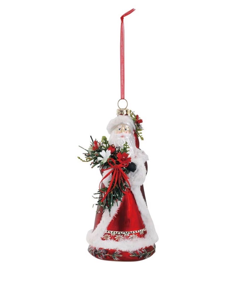 Blown Glass Father Christmas Ornament