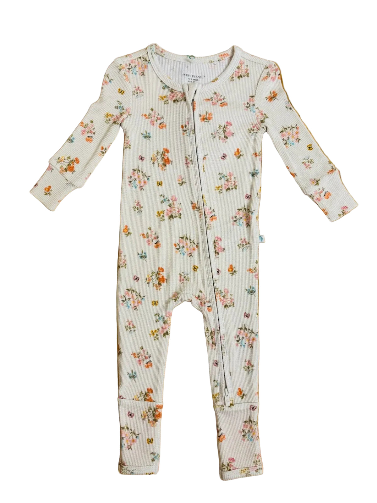 Posh Peanut Zip Floral Onesie