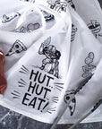 Hut Hut Eat! Tea Towel