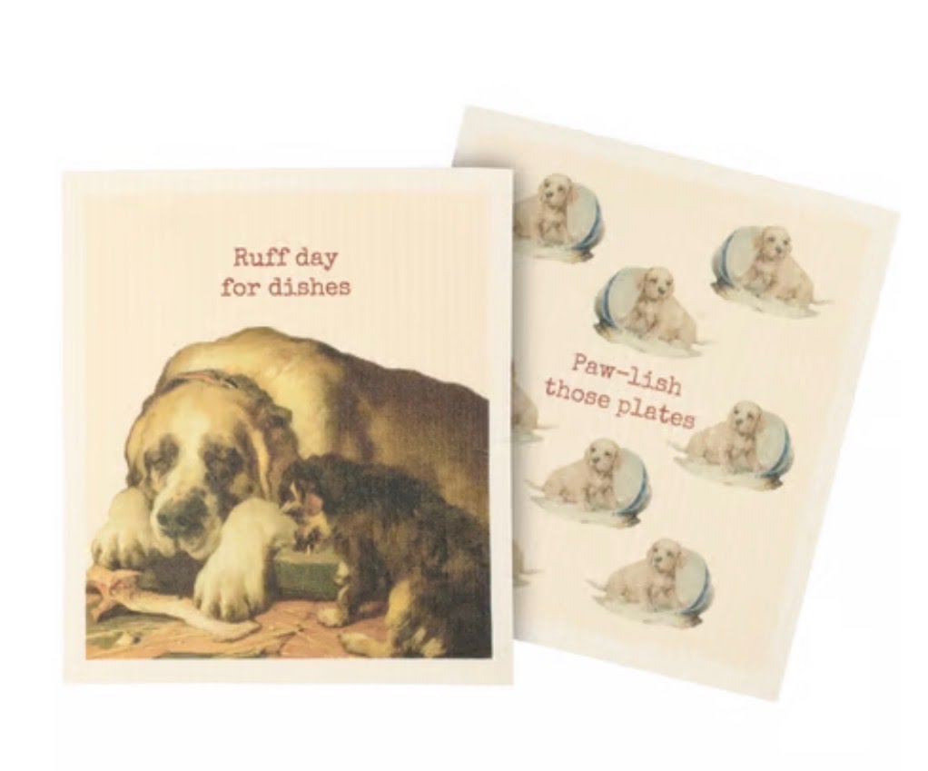 Ruff Day Swedish Dishcloth Duo