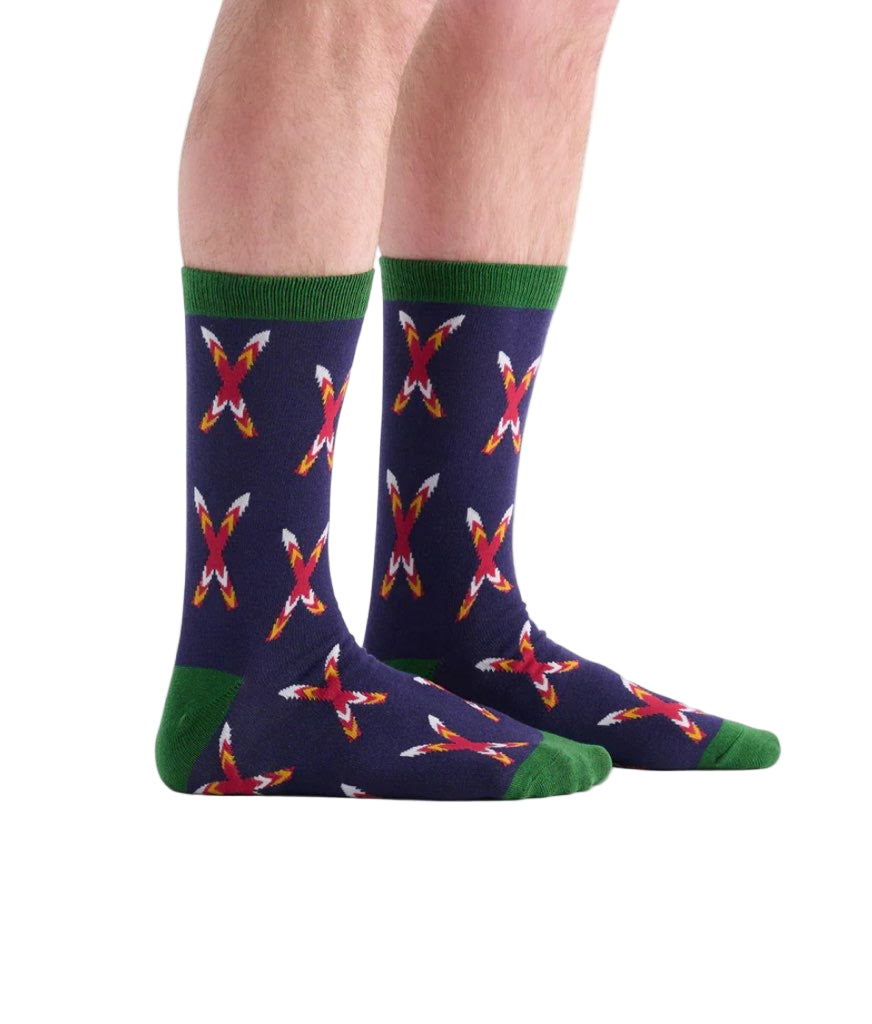 Crossed Skis Beer Can Socks