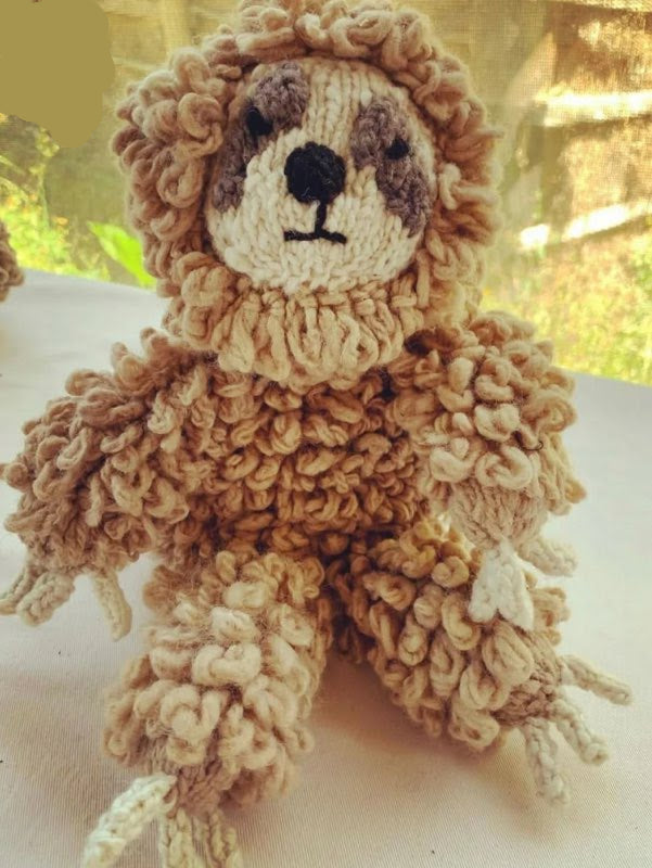 finn + emma Organic Wool Knit Sam the Sloth Animal
