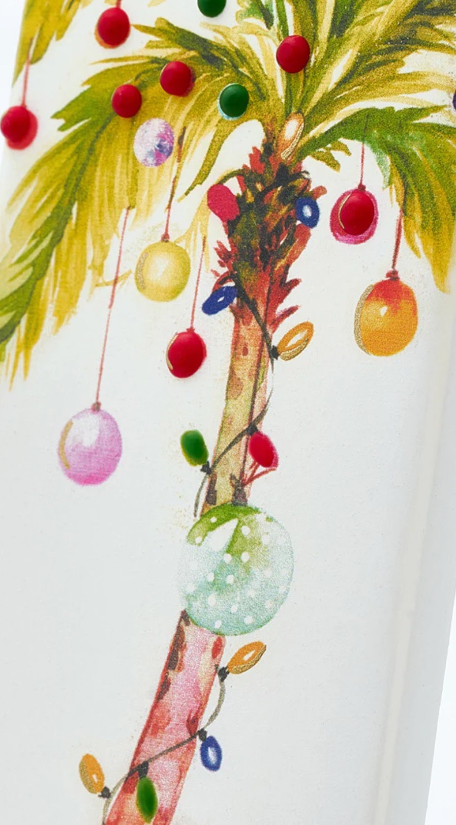 Flatyz Palm Tree With Christmas Lights Candle