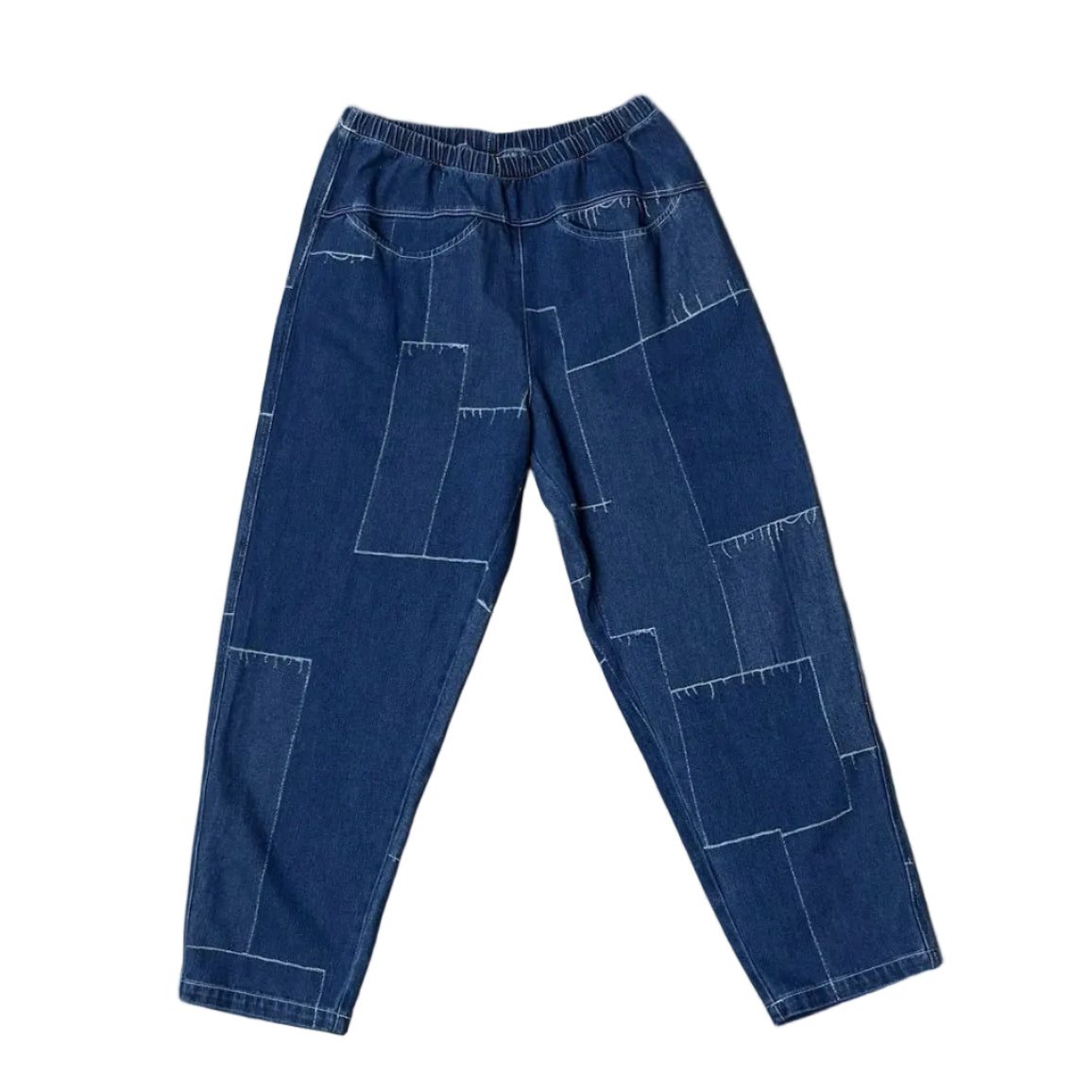 Kleen Relaxed Fit Geo-Stitch Denim Jean