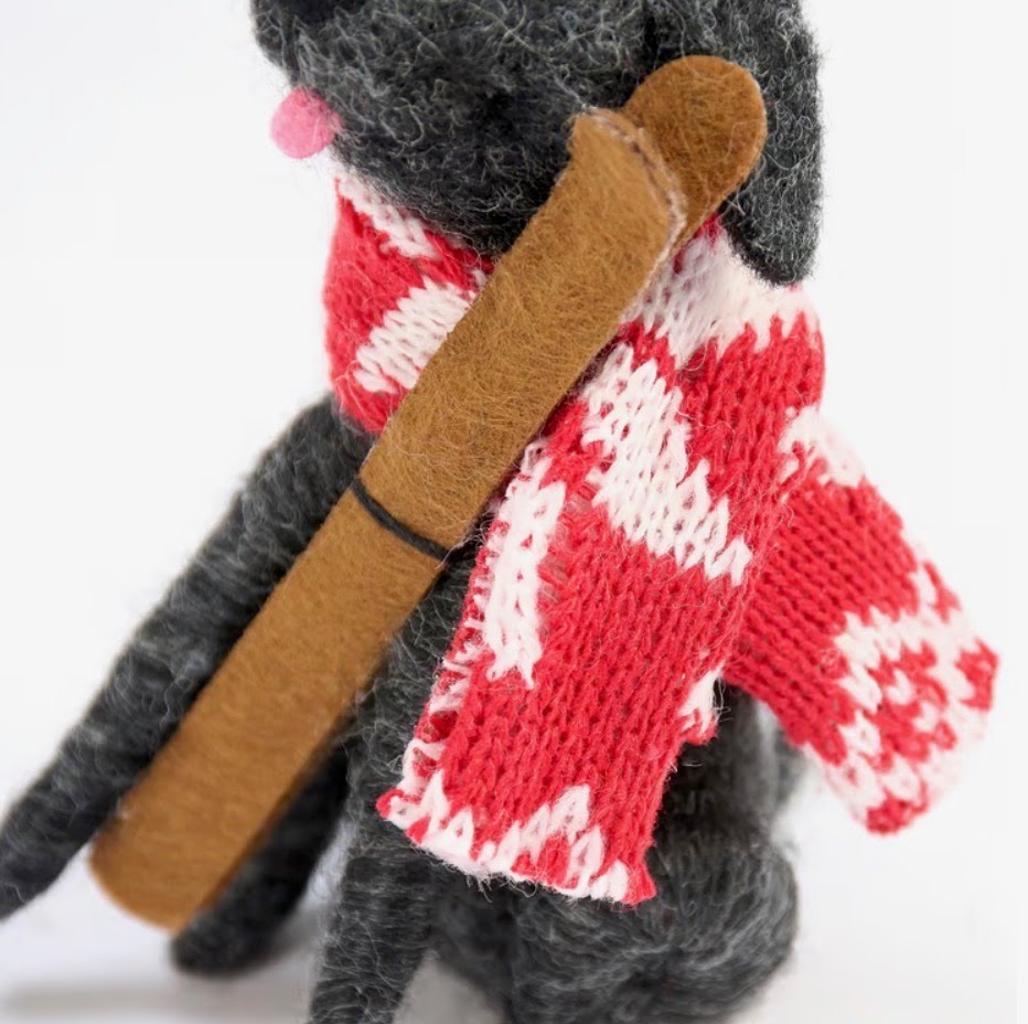 Ski Patrol Dog Critter Ornament