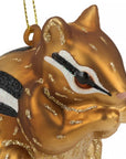 Chipmunk Glass Ornament