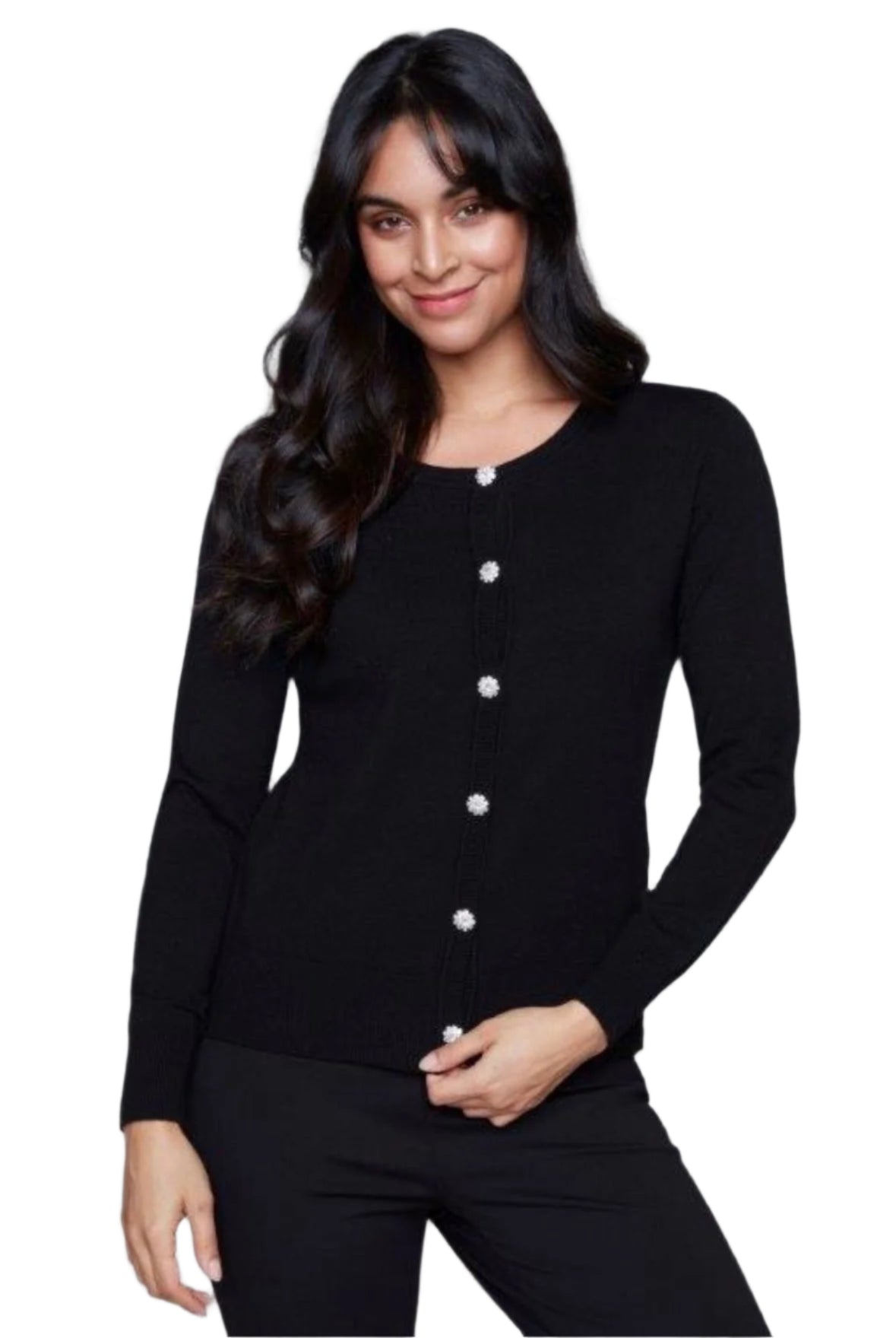 Carre Noir Sweater Button Front 7629