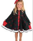 Gigi and Max Kane Tartan & Ruby Dot Button Dress