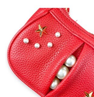Doe a Dear Pearl Studs Mini Leather Shoulder Bag