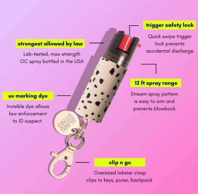 BLING STING Modern Cheetah Pepper Spray