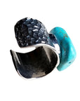 Turquoise Chunk on Cuff Ring