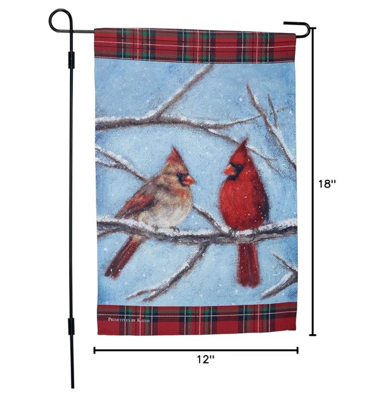 Cardinal Couple Garden Flag