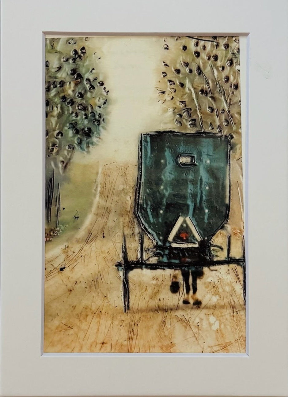 Trish McFerran Amish Buggy Encaustic Print