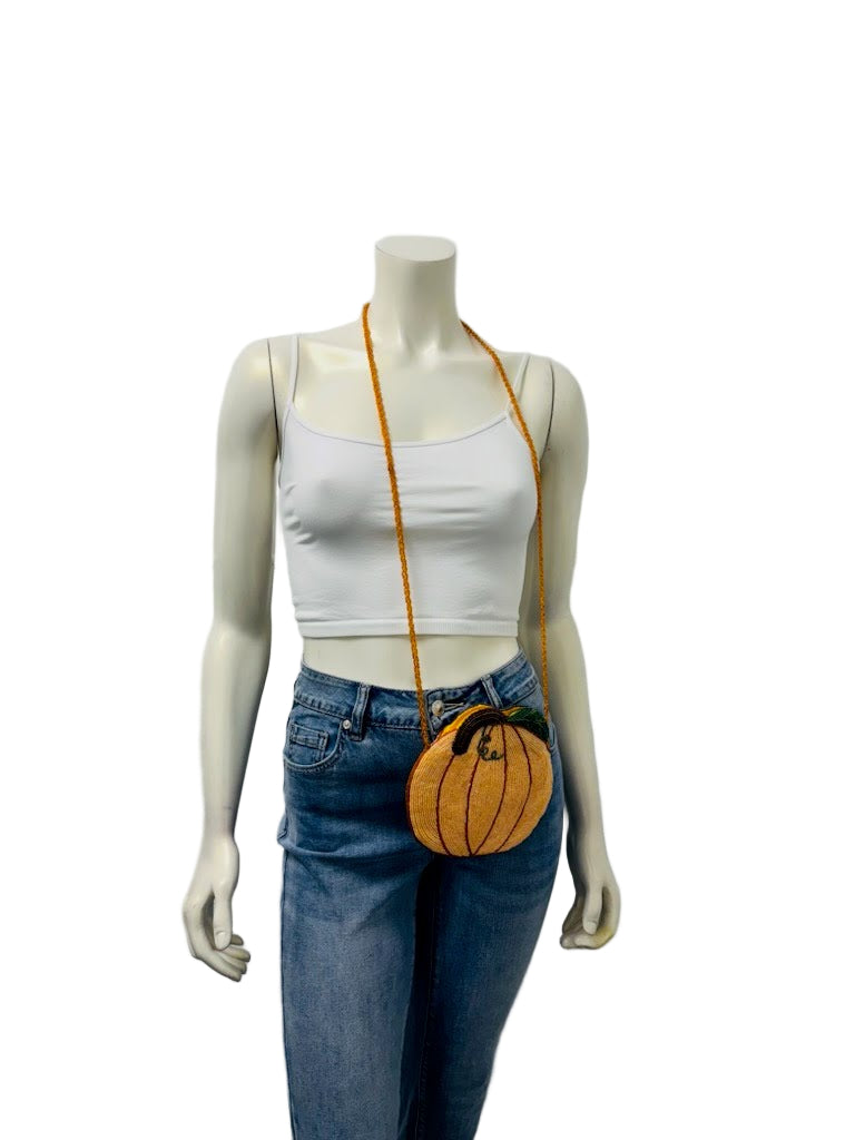 Beaded Pumpkin Purse