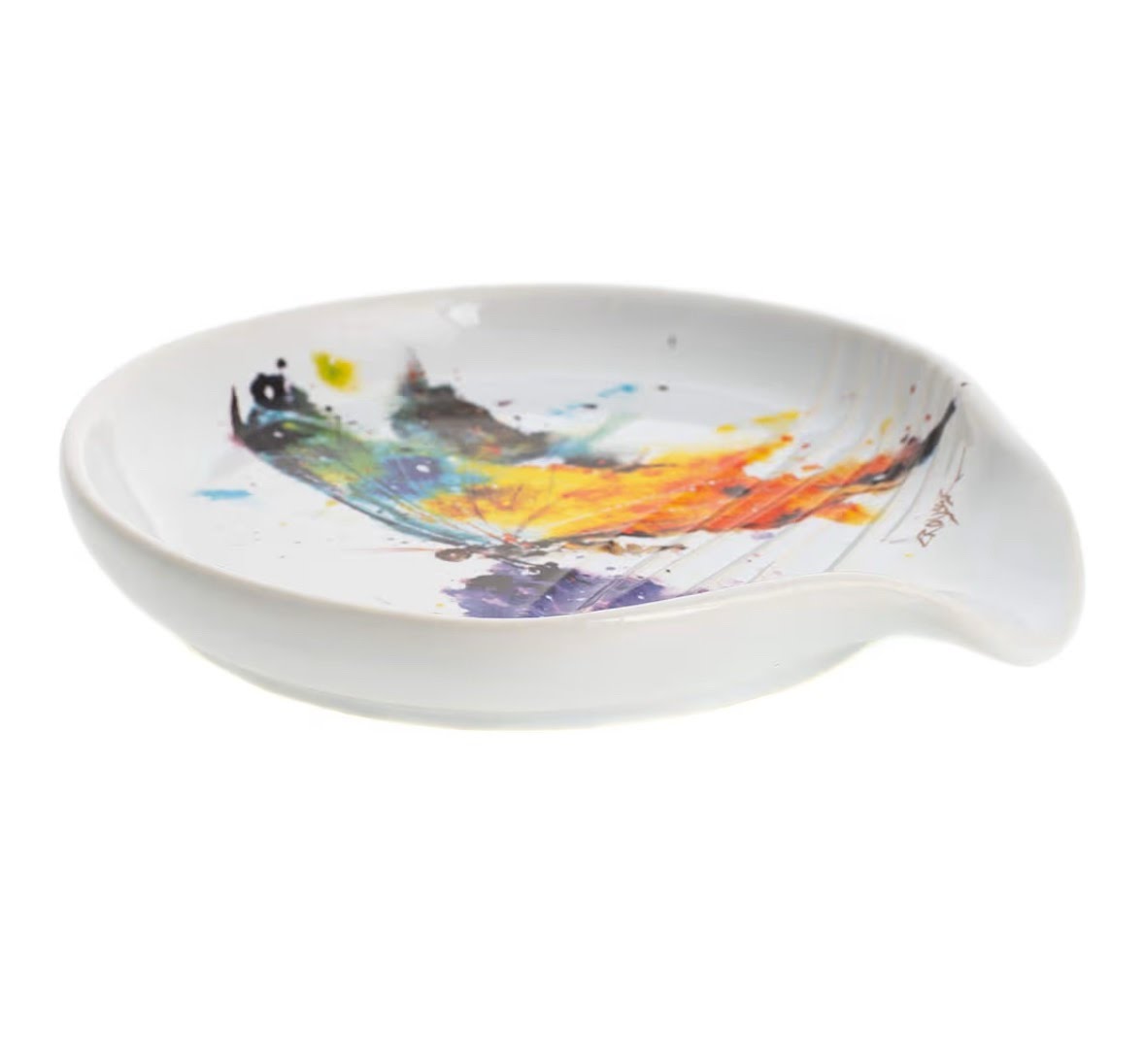 Dean Crouser Butterfly Stoneware Spoon Rest