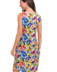 Foil Sun-Sational Linen Printed Leaf Dress FO7465