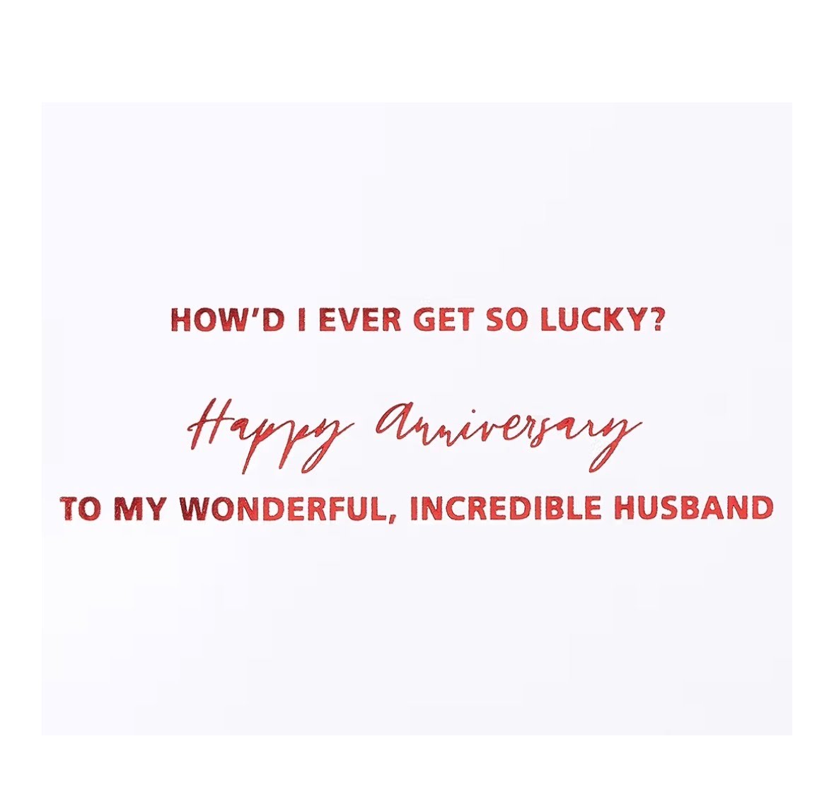 Papyrus Anniversary  Card (Husband)