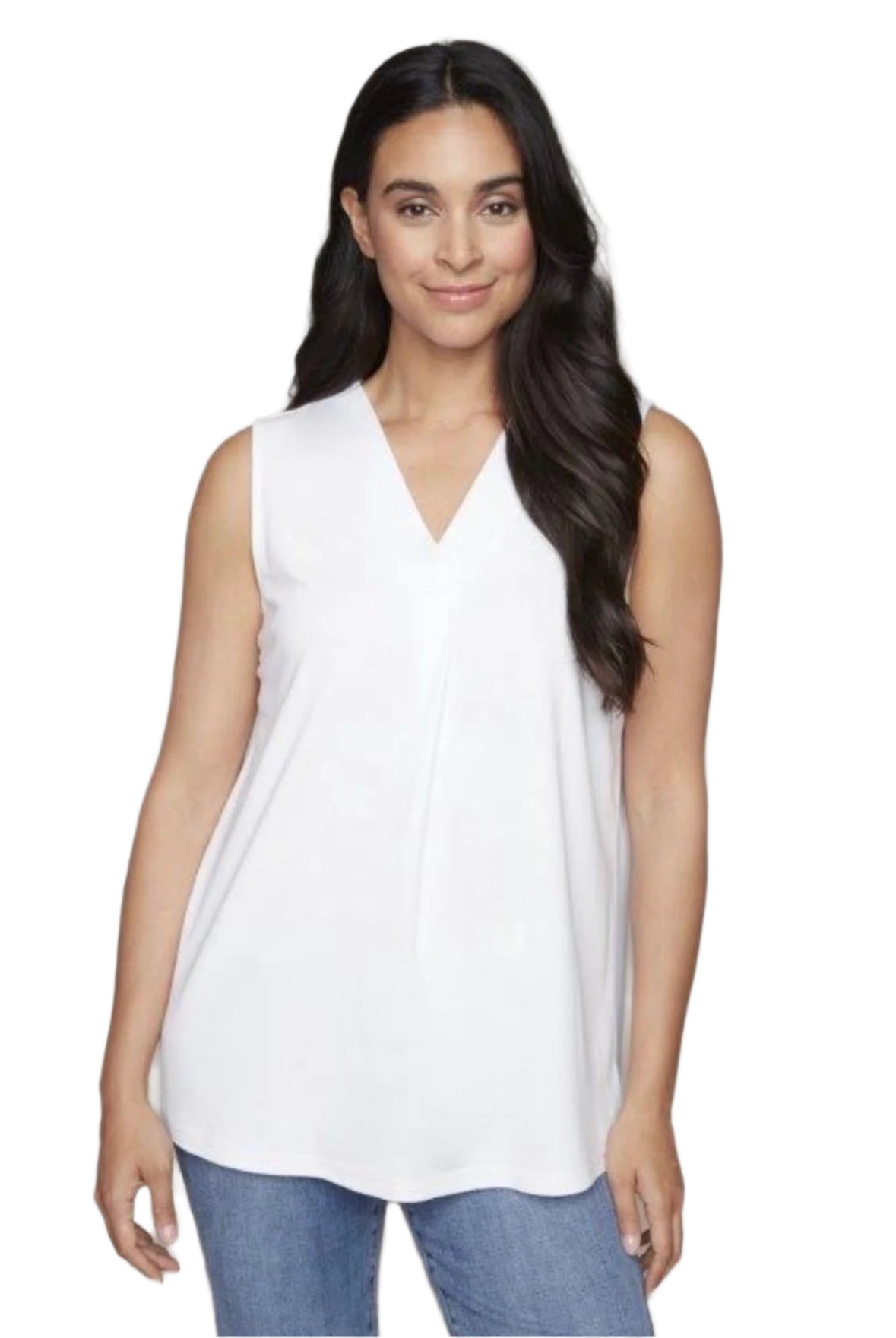 Carre Noir Top Sleeveless V-Neck 7956