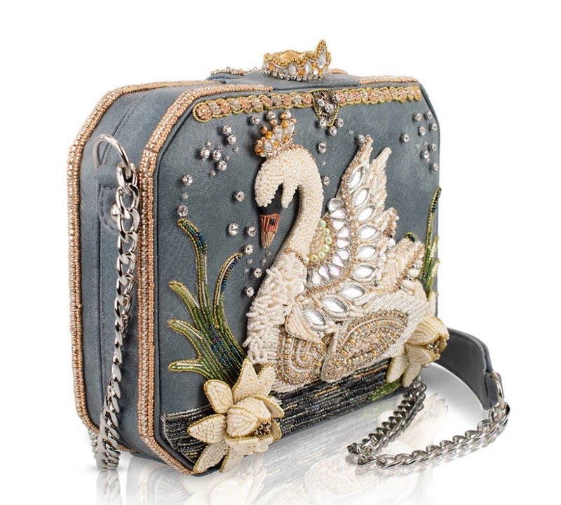 Mary Frances Swan Princess Shoulder Handbag