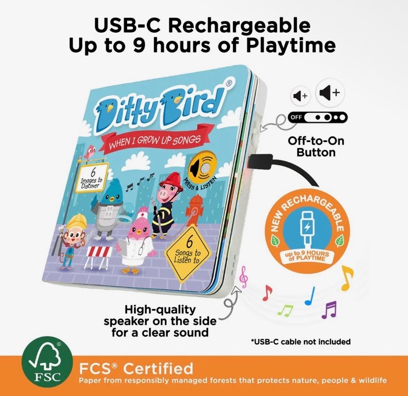 Ditty Bird When I Grow Up Sound Book