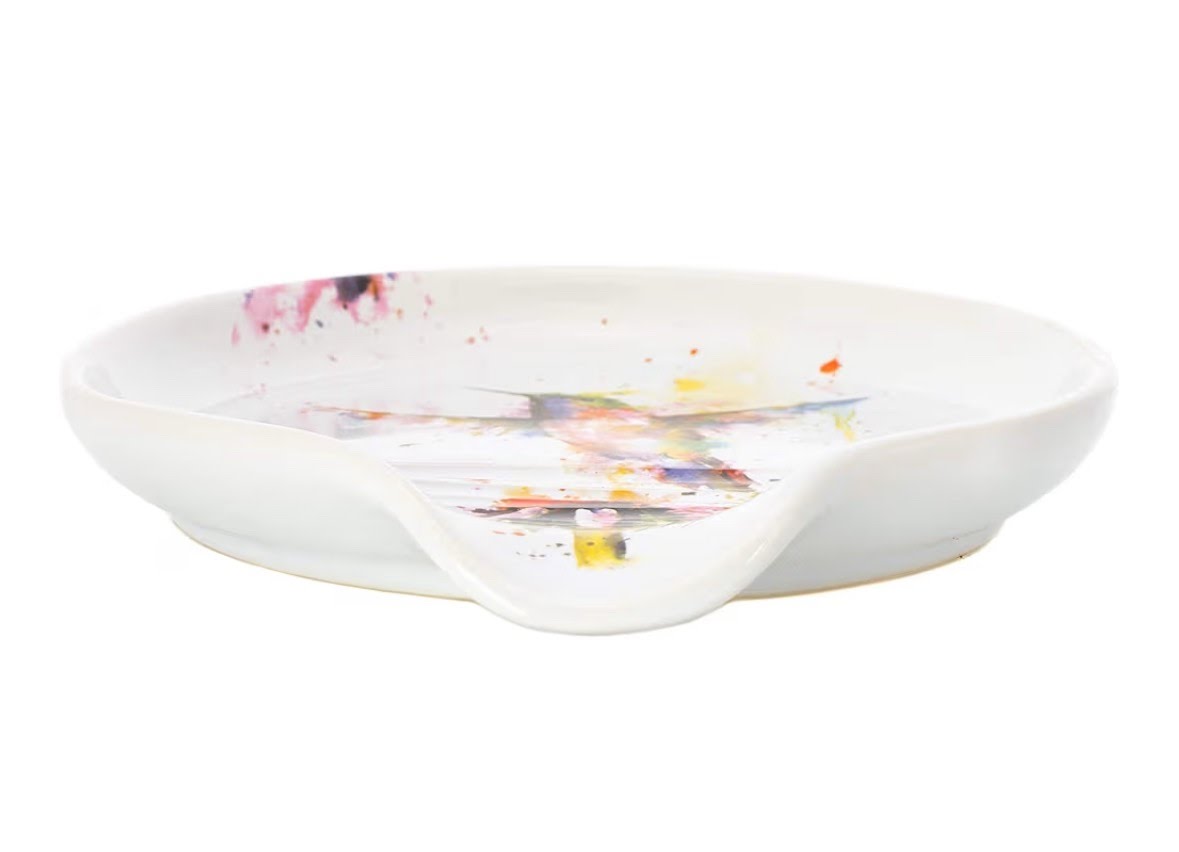 Dean Crouser Hummingbird Stoneware Spoon Rest