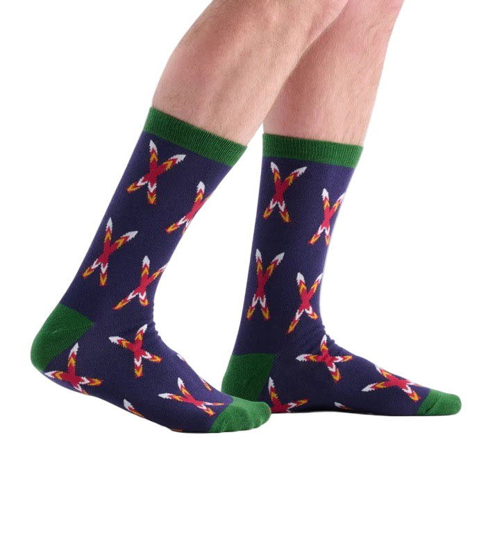 Crossed Skis Beer Can Socks