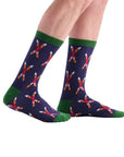 Crossed Skis Beer Can Socks
