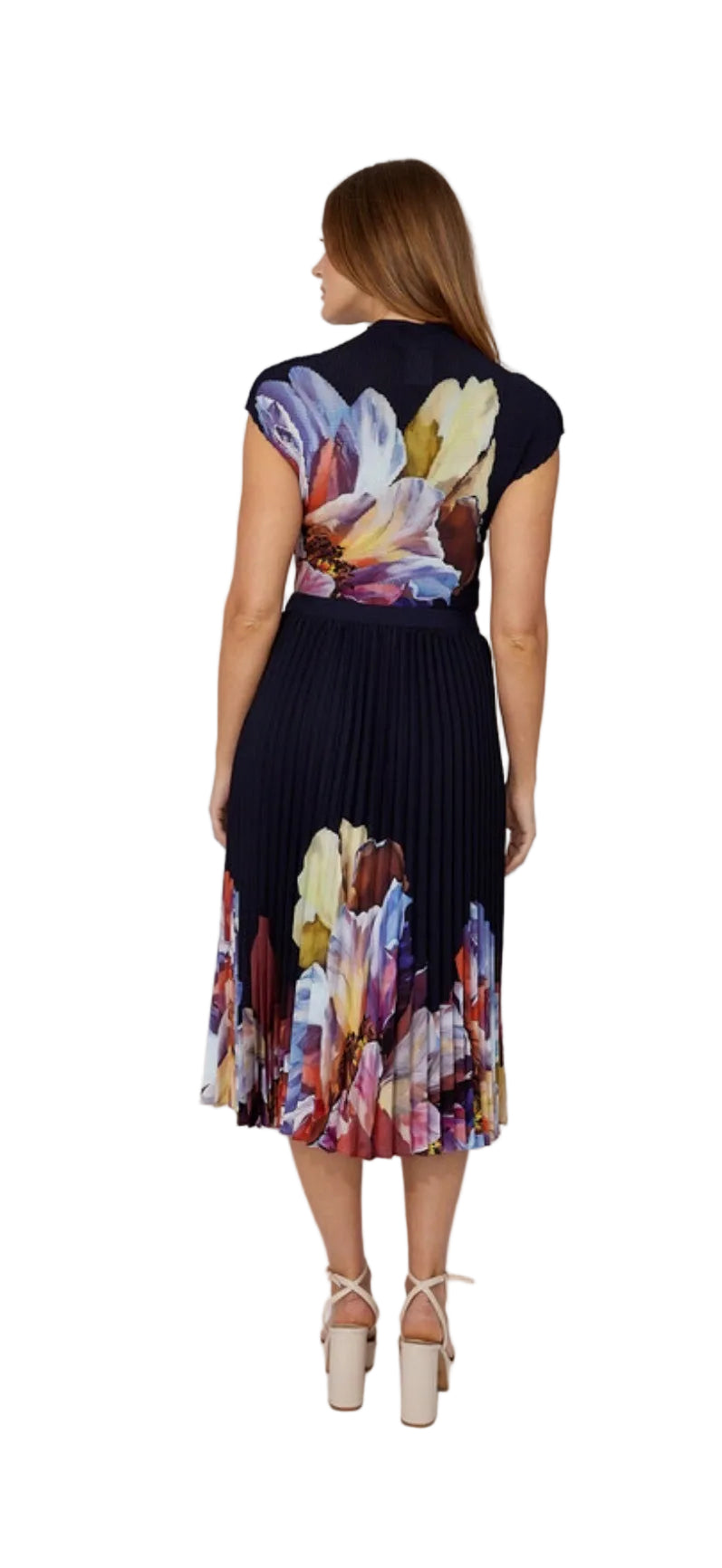 Frank Lyman Floral Pleated Midi Skirt 266552