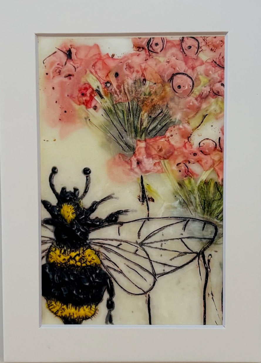 Trish McFerran Queen Bee &amp; Flora Encaustic Print