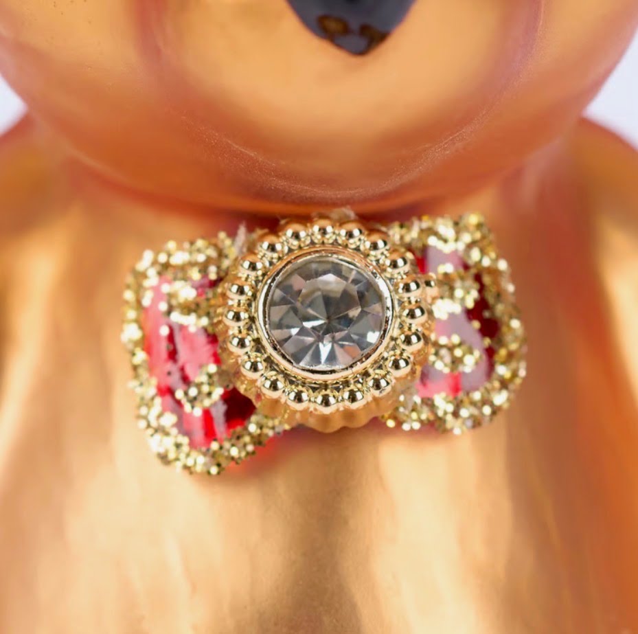 Glass Teddy Bear Ornament