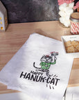 Happy Hanuk-Cat Tea Towel