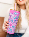 Lilly Pulitzer Don't Be Jelly Tumbler with Straw 203620