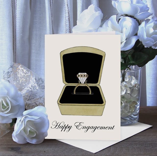s.e. hagarman Happy Engagment Greeting Card