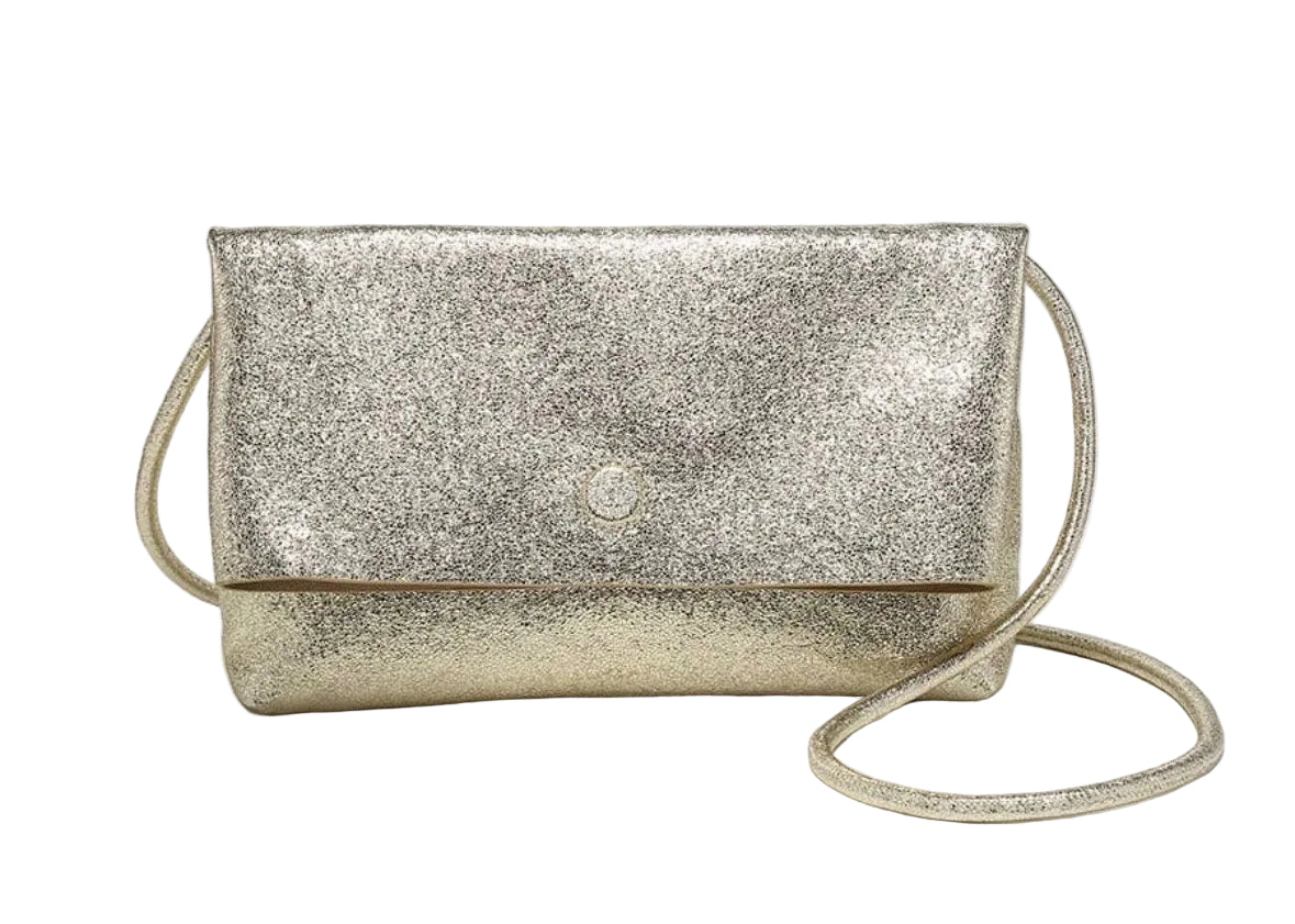 JEN &amp; CO Lana Gold Glitter Purse